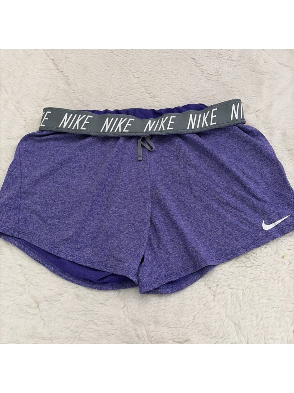 Nike Women’s M Fit Purple Athletic Shorts Logo Dri Fit